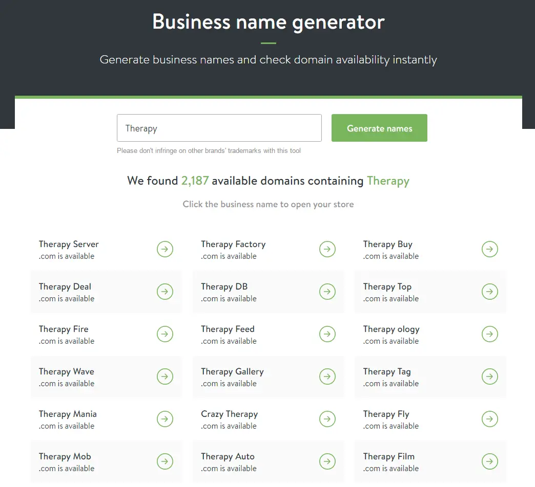 Therapy Domain Names